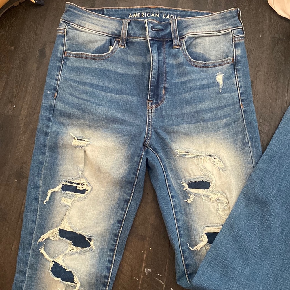 High waisted skinny jeans